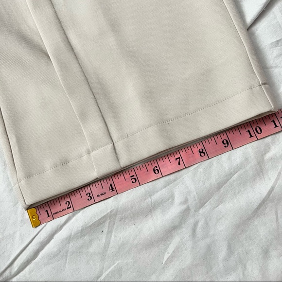 NWOT H by Halston Stitch Pleat Seamed Wide Leg Cropped Trousers - Picture 8 of 12